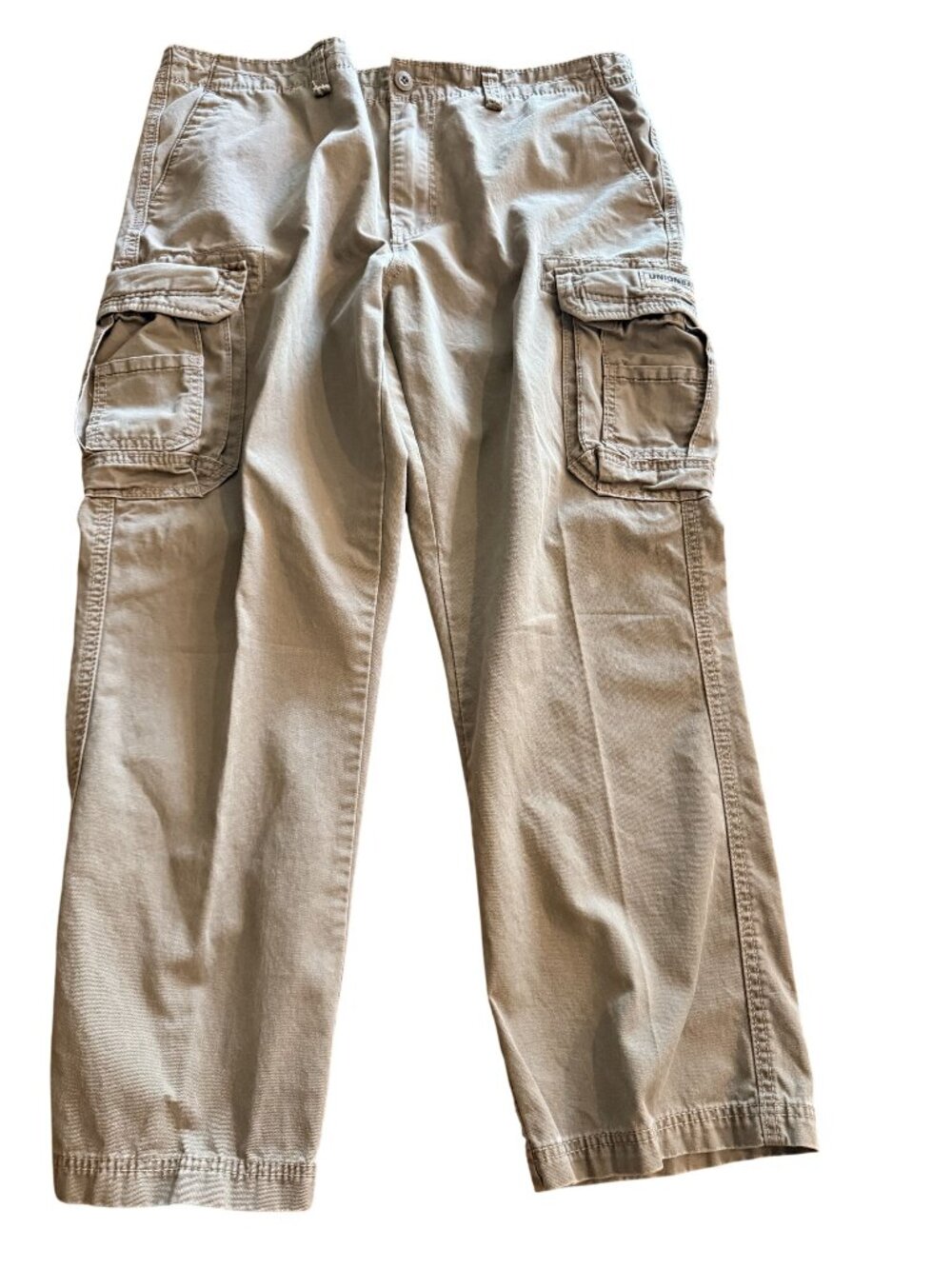 Unionbay Mens Cargo Pants 38x30 Tan Cotton Utility Pockets Casual Wear